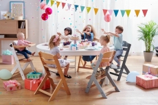 Дитячий стільчик для годування Kinderkraft Enock White Wood
